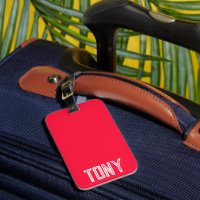 Monograma de nombre personalizado de color rojo ne