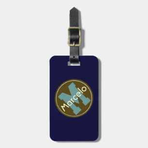 Etiqueta Para Maletas monograma de viaje personalizado
