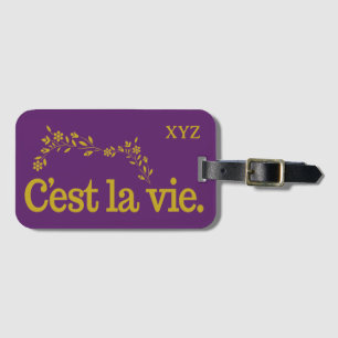 Etiqueta Para Maletas Monograma del personalizado C'est La Vie