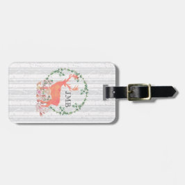 Etiqueta Para Maletas Monograma del Personalizado de acuarela de Boho de