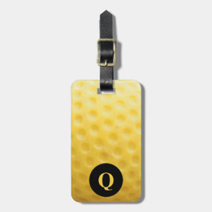 Etiqueta Para Maletas Monograma Deporte Bolsa de golf Amarillo Viajes