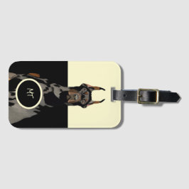 Etiqueta Para Maletas Monograma Doberman Pincher Classic