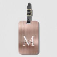 Monograma elegante de escritura Metalizado cepilla