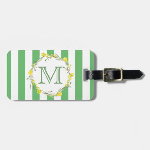 Etiqueta Para Maletas Monograma floral