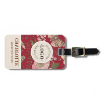 Monograma floral botánico de flores silvestres de