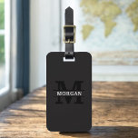 Etiqueta Para Maletas Monograma moderno blanco negro Minimalista<br><div class="desc">Aumente su experiencia de viaje con nuestro clásico elegante y moderno Monograma Minimalista Etiqueta para el equipaje. Este accesorio de diseño meticuloso combina a la perfección la elegancia atemporal con el minimalismo contemporáneo, asegurando que su equipaje se destaque con la sofisticación. Diseñada con precisión y atención a los detalles, esta...</div>