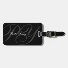 Etiqueta Para Maletas Monograma moderno de encargo 2