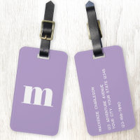 Monograma moderno Lilac Púrpura Inicial