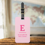 Etiqueta Para Maletas Monograma moderno mínimo rosado caliente<br><div class="desc">Aumente su experiencia de viaje con nuestro clásico elegante y moderno Monograma Minimalista Etiqueta para el equipaje. Este accesorio de diseño meticuloso combina a la perfección la elegancia atemporal con el minimalismo contemporáneo, asegurando que su equipaje se destaque con la sofisticación. Diseñada con precisión y atención a los detalles, esta...</div>