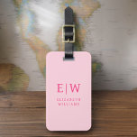 Etiqueta Para Maletas Monograma moderno rosado caliente Minimalista<br><div class="desc">Aumente su experiencia de viaje con nuestro clásico elegante y moderno Monograma Minimalista Etiqueta para el equipaje. Este accesorio de diseño meticuloso combina a la perfección la elegancia atemporal con el minimalismo contemporáneo, asegurando que su equipaje se destaque con la sofisticación. Diseñada con precisión y atención a los detalles, esta...</div>
