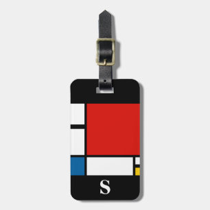 Etiqueta Para Maletas Monograma Mondrian, Composición ii