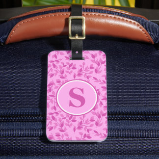 Etiqueta Para Maletas Monograma Personalizado de Florales Rosas Bonitas