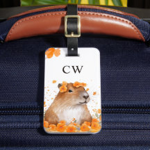 Monograma personalizado del capibara Lover