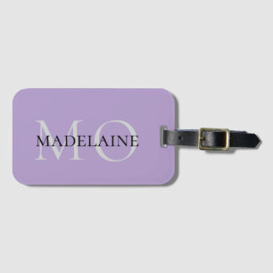 Etiqueta Para Maletas Monograma Purple Viaje personal