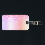 Etiqueta Para Maletas Monograma Purpura Rosa Dorado Arcoiris Brillante P<br><div class="desc">Etiqueta para bolso o equipaje de monograma y nombre en lámina de oro, rosa y brillo metálico con brillo de arcoiris pastel. Esto hace el regalo perfecto para cumpleaños de sweet 16, boda, despedida de soltera, aniversario, baby shower o fiesta de soltera para alguien que ama el lujo y los...</div>
