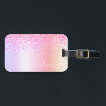 Etiqueta Para Maletas Monograma Purpurina púrpura de oro rosa del arcoir<br><div class="desc">Pastel arcoiris - Oro, Purpurina de espuma metálica de Relieve metalizado Faux rosado de Rubor Cepillado Nombre de monograma Metalizado y etiqueta de equipaje inicial. Esto hace que el dulce perfecto cumpleaños 16, boda, ducha de novia, aniversario, ducha de bebé o fiesta de soltera sea regalo para alguien que ama...</div>