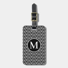 Etiqueta Para Maletas Monograma RF Black Steep Chevron