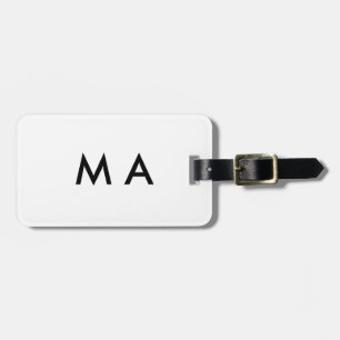 Etiqueta Para Maletas Monograma simple añade tu letra nombre hombre mini