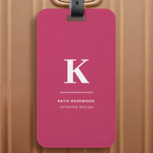 Monograma tipográfico moderno de rosa caliente min