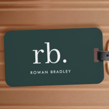 Monograma Verde Oscuro Estilo Minimalista moderno