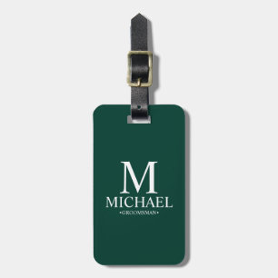 Etiqueta Para Maletas Monograma y nombre de Groomsman personalizado