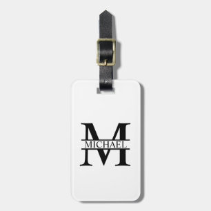 Etiqueta Para Maletas Monograma y nombre personalizados