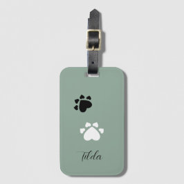 Etiqueta Para Maletas Monogramado de Cachorros de Corazón