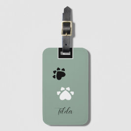 Etiqueta Para Maletas Monogramado de Cachorros de Corazón
