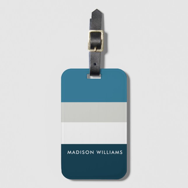 Etiqueta Para Maletas monogramado, nombre, (Anverso vertical)