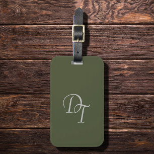 Etiqueta Para Maletas Monogramado - Olivo