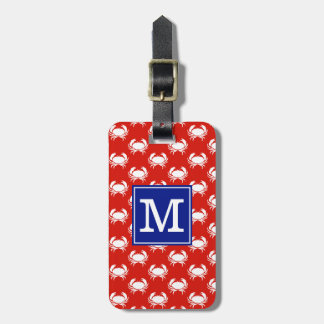 Etiqueta Para Maletas Monogrammed BS Crabs Red