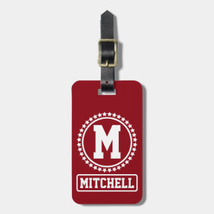 Etiqueta Para Maletas Monogramo de la estrella superdigital