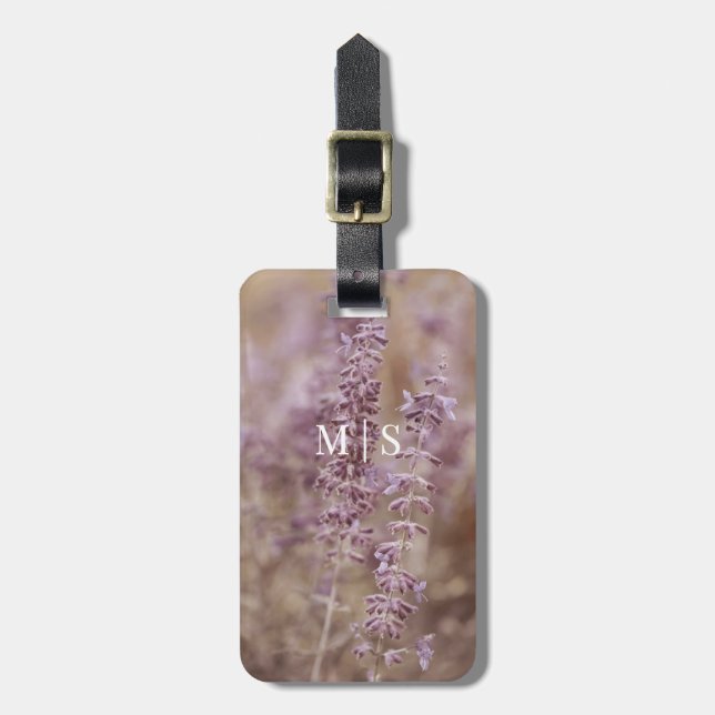 Etiqueta Para Maletas Monogramo Lavender Montana Wildflowers (Frente Vertical)