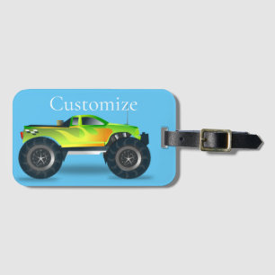 Etiqueta Para Maletas Monster Truck Thunder_Cove