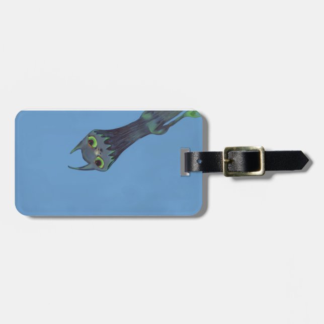 Etiqueta Para Maletas Monstruo azul (Frente Horizontal)