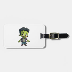 Etiqueta Para Maletas Monstruo de Frankenstein - Dibujo animado de Hallo