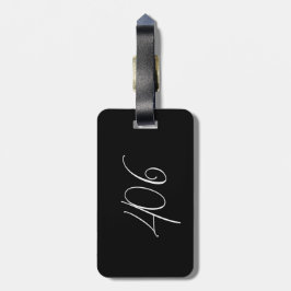 Etiqueta Para Maletas Montana moderna minimalista 406 negro