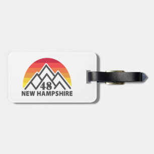 Etiqueta Para Maletas Montaña Retro New Hampshire 48