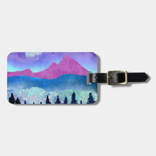 Etiqueta Para Maletas Montañas Amethyst Mist