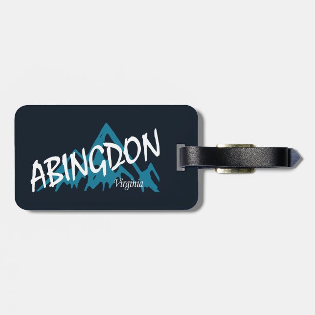 Etiqueta Para Maletas Montañas de Abingdon Virginia (Atrás Horizontal)