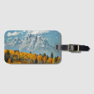 Etiqueta Para Maletas Montañas magníficas de Teton en la caída