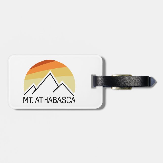Etiqueta Para Maletas Monte Athabasca Alberta Retro (Atrás Horizontal)