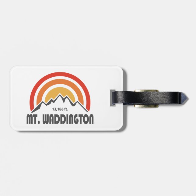 Etiqueta Para Maletas Monte Waddington Columbia Británica (Atrás Horizontal)