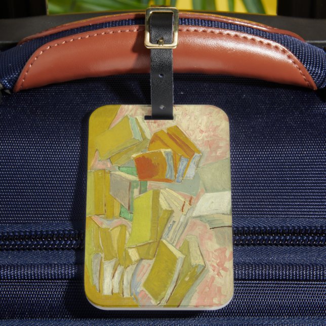 Etiqueta Para Maletas Montones de novelas francesas | Vincent van Gogh (Anverso In situ 2)