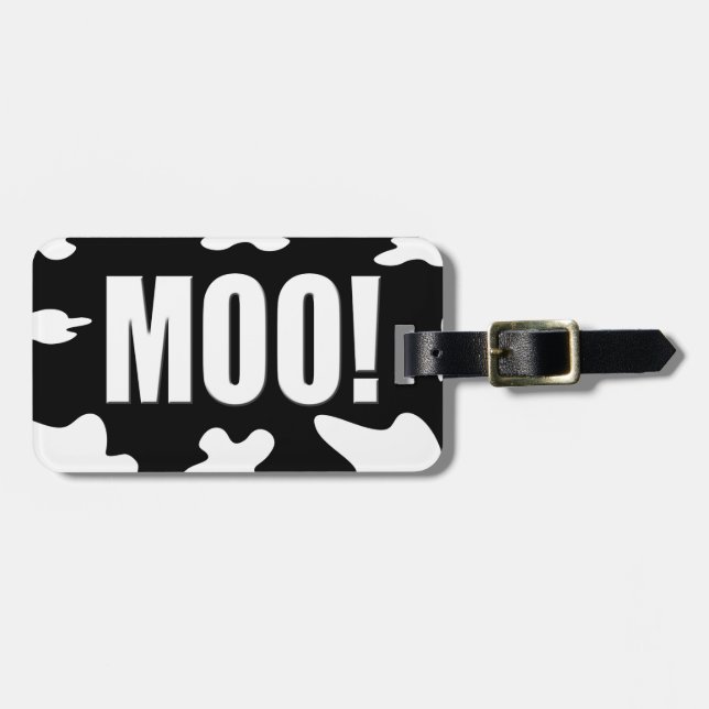 Etiqueta Para Maletas ¡Moo! (Frente Horizontal)