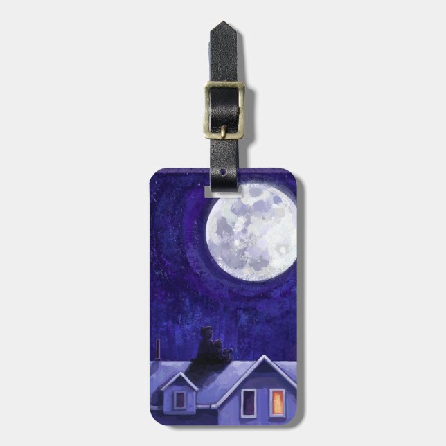 Etiqueta Para Maletas Moon Watch (Frente Vertical)