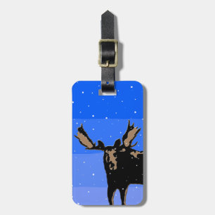 Etiqueta Para Maletas Moose in Winter - Original Wildlife Art