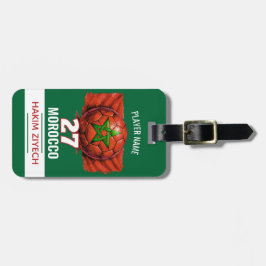 Etiqueta Para Maletas Morocco National Football Flag Heritage Soccer