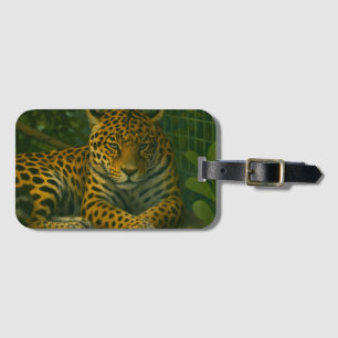 Etiqueta Para Maletas Mortalidad dorada - Leopardo en reposo