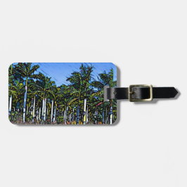 Etiqueta Para Maletas Mosaico de Palm Grove